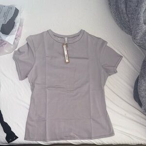 Skims cotton jersey T-shirt, color oyster